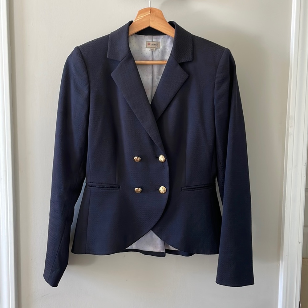 Cremieux size 2 peplum navy blazer